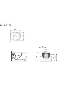 Resim Bocchı Bocchi Strata Asma Rimless Klozet Mat Siyah Kapak Dahil 1412-004-0128 