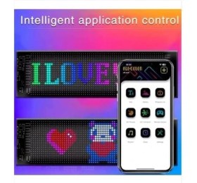 Resim Bolsat Pixel LED Panel 16X64 Dijital Ekran Yazı ve Animasyon Bantlı Bluetooth 