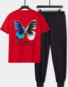 Resim uyguntarz Unisex Butterfly Baskılı 2'li Eşofman Takımı 