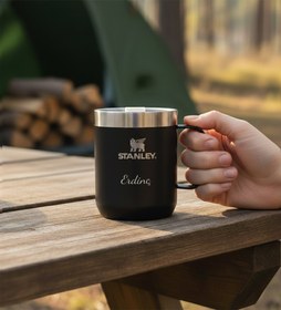 Resim Kişiye Özel Stanley Siyah Kamp Kupası Classic Legendary 0.23L 