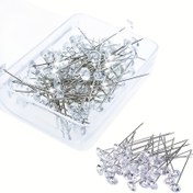 Resim 100 Adet Şık Taşlı Buket Tokaları - Büyük Kafa, Parıldayan Şeffaf Kristal, Kendin Yap Düğün & Gelin Düzenlemeleri, Dikiş El Sanatları İçin İdeal - Plastik Düzenleyici Kutu Dahil 