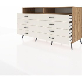 Resim Kronos Konsol 2 Raflı 8 Çekmeceli 176x59x99 Çam-çam/aytaşı Çam-çam/aytaşı 