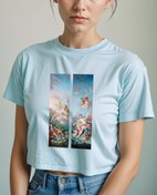 Resim Dalgaların Üstünde Venüs Crop Tişört 