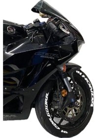 Resim Honda Cbr600rr + Bayrak Lastik Yazısı Lastik Sticker 15-21 İnç 