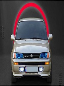 Resim Toyota Efsane Kasa Yan Sanayi Far 2'li 100mm U Soft Angel Rgb Kumandalı 16 Renk 