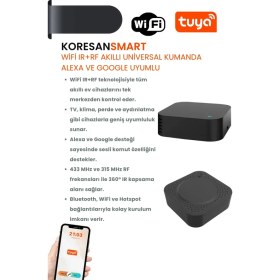 Resim Koresan Tuya Wifi Ir+Rf Akıllı Universal Kumanda – Alexa ve Google Uyumlu 