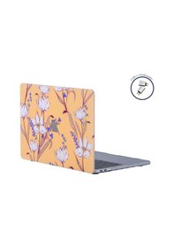 Resim Apple Uyumlu MacBook Air M1 Kılıf 13 İnç Flower04 Touchıd'li M1 Air A2337 A2179 A1932 İle Sarı 