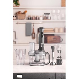 Resim 1200 Watt + Pro Multimax 6 In 1 Çok Amaçlı Mutfak Robotu Space Gray Plastik Resmi Distribütör Garan 