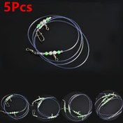 Resim 5 set dayanıklı deniz balıkçılığı teknesi balıkçılığı DIY balıkçılık naylon ip dizi seti, ışıltılı boncuklar, ışıltılı kabak dönüş halkası - paslanmaz çelik iğne - seçebileceğiniz 9 özellik - tekne balıkçılığı deniz balıkçılığı gece balıkçılığı ihtiyaçlarınızı karşılar - daha fazla balık yakalayın 