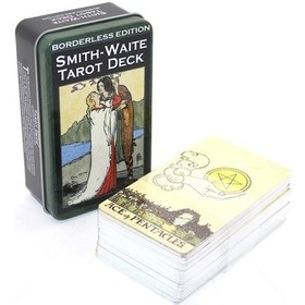 Resim Metal Kutulu Tarot Kartı Smith-waite 