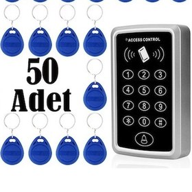 Resim Rfıd Şifreli Kapı Kilidi - 50 Adet Anahtarlık Hediye 
