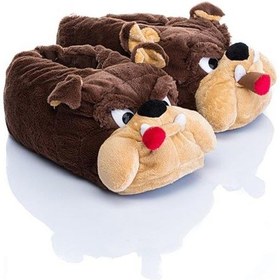 Resim Twigy Aa0614 Tw Bulldog 2 Kadın Hayvanlı Panduf Kahve 36-41 Kahverengi 