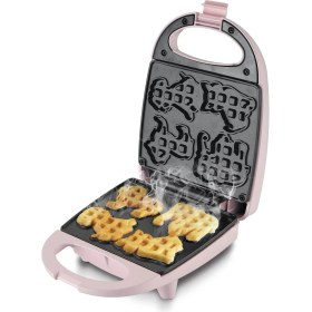 Resim Pembe Çocuk Waffle Makinesi, Pratik ve Eğlenceli Lezzetler Yapın 