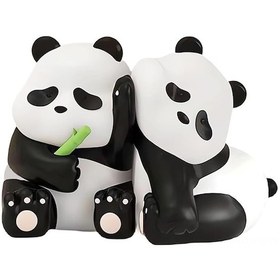 Resim Moveevo Panda Figürlü Kitap Tutucu Seti - Dekoratif Ve Pratik 2'li Ev Dekoru, Kitaplık Organizasyonu İçin Sevimli Panda Tasarımı 