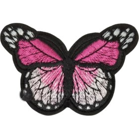 Resim Aplike Ütü Ile Yapışan Kelebek Pembe Arma 7x5 cm 