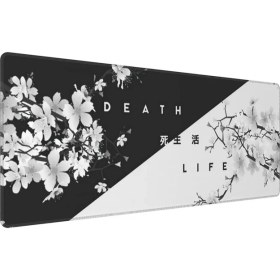 Resim Hermoso Siyah Beyaz Kiraz Çiçeği Oyun Mouse Pad'i, Büyük Mouse Mat (Yurt Dışından) 