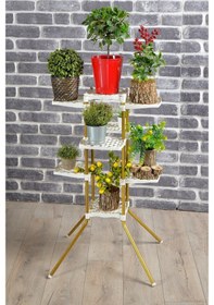 Resim Fullreyon Vailante 8'Li Çiçeklik Saksı Standı Dekoratif Saksılık 