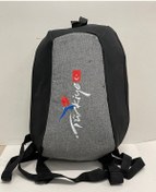 Resim Motosiklet Sırt Çantası Orta Boy Siyah - Grı Siyah 