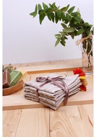 Resim Baveno Jakarlı Püsküllü 3'lü Kadife 30X30 Mutfak Misafir Havlusu 