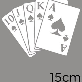 Resim MIGNATIS 10'dan As’a Kadar Iskambil Kağıtları Sticker Yapıştırma 15cm - Beyaz 