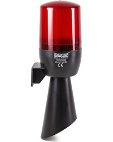 Resim Emas It070r024z ,24vdc Borulu/130db Kırmızı Multi Tepe Lamba 