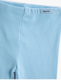 Resim Koton Fitilli Basic Tayt Etiket Detaylı Beli Lastikli Mavi 3smg40022ak Mavi 