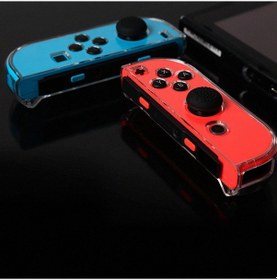 Resim Xindoker Nintendo Switch Korumalı Kılıf - Şeffaf Sabit Pc Malzeme, Konsole Ve Kol Çıkabilir Tasarım, Masaüstü Ayaklı Destek Kapaklı Kılıf 