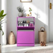 Resim Adore Flat Duo 2 Katlı Ayakkabılık Dolabı - Mor 