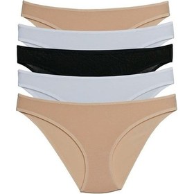 Resim Pierre Cardin 2055 Beşli Slip Külot - Beyaz-ten-siyah mix color 