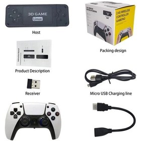 Resim U9 Pro HDMI HD 2.4G Kablosuz PSP TV 64G 10000 Oyunlu Çift Oyun Konsolu 