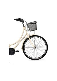 Resim Bisan Paradise Şehir Bisikleti 56 Cm V 28 Jant 1 Vites Krem Siyah Krem - Siyah 