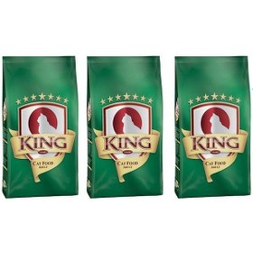 Resim King Plus Cat Balıklı Yetişkin Kedi Maması 3 x 1500 G 