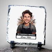 Resim Karikatürlü En Yakışıklı Berber Dekoratif Taş 