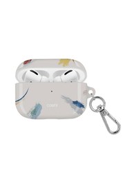 Resim Apple Uyumlu AirPods Pro Kılıf Fırça Boya Desenli Coehl Reverie Kapak Gri 