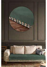 Resim Asya Koltuk Örtüsü 115x200 Cm - Koyu Yeşil 