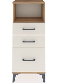 Resim Arges Komodin Tek Raflı 3 Çekmeceli 44x30x106 Çam-aytaşı Çam 