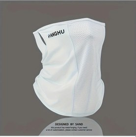 Resim Fochsia Fanghu Erkek Kadın Bisiklet Yüz Maskesi Beyaz Nefes Alabilir Hafif Yazlık 