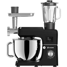 Resim Yasomi 1511BML Led Ekranlı Kıyma Çekme Aparatlı Blender Siyah Stand Mikser Mutfak Şefi 