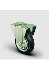 Resim EK02SPR125 Sabit Maşalı Kauçuk Kaplı Tekerlek Çap:125 Orta 