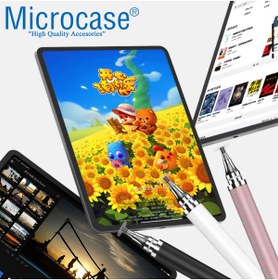 Resim Microcase Universal Telefon Tablet Ipad 2in1 Disk Uçlu Stylus Pen Dokunmatik Kalem - Al3463 