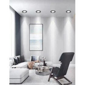 Resim PremiumPort Modern 5W Sıva Altı LED Spot Işık Gümüş Detaylı Beyaz Kasa 