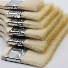 Resim Uzun Saplı Yün Fırça Yumuşak Saç BBQ Fırçası 2.54 cm 12.7 cm 20.32 cm Su Bazlı Boya Fırçası Üretici Toptan Pişirme Fırçası 