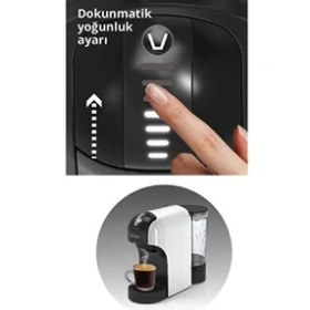 Resim Kiwi Kcm-7597 Multikapsül Kahve Makinesi Beyaz Nespresso / Tchibo / Toz Kahve ile Uyumlu 