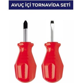 Resim Just Cheap Store 2'li Avuç Içi Tornavida Seti Düz Yıldız 