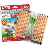 Resim Fatih Kuru Boya Natural Üçgen Jumbo Triboo Tam Boy 12 Renk 33426 