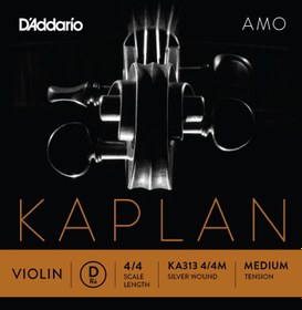 Resim D'Addario KA313 Kaplan 4/4 Tek Keman Teli (Re) 
