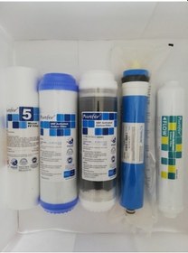 Resim Purefer Açık Kasa Su Arıtma Cihazı Vontron Mebran 5 Li Set (349393867) 
