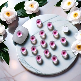 Resim 50 Adet Reçine DIY Hayvan Göz Aksesuarları - Mücevher Yapımı ve Tırnak Sanatı için Mükemmel 