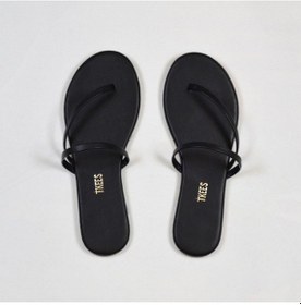 Resim Kadın Siyah Tek Bant Günlük Şık Parmak Arası Terlik-5492 Siyah 