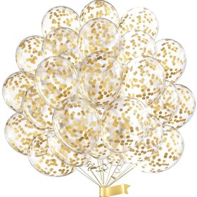 Resim Altın Konfeti Balonlar Parti Balonları 30.48cm 20/30/50/100 adet Lateks Konfeti Balonlar Doğum Günü Balonları Parti Süslemeleri Düğün Duşu Noel Partisi - Altın Konfeti 